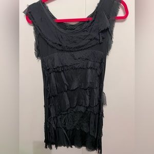 Gun metal gray dress.